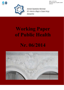 Working Paper of Public Health Nr. 06/2014
