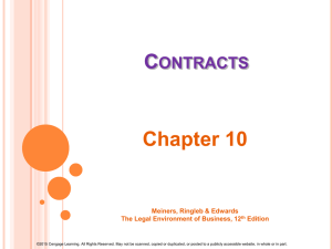 Business and the Law of Contracts--Chapter 8 Pennzoil v. Texaco, p