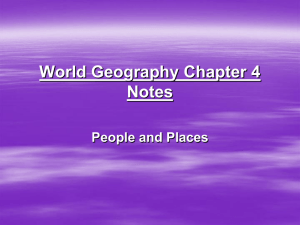 World Geography Chapter 4 Notes