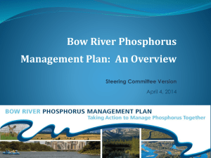 Bow River Phosphorus Management Plan: An Overview