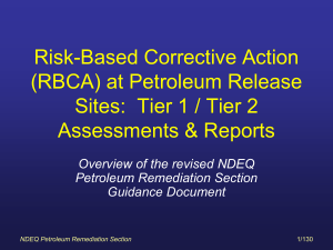 RBCA Changes - Nebraska Department of Environmental Quality