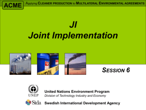 Kyoto and Joint Implementation (JI)