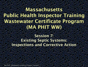 MA PHIT- Wastewater Certificate Program, Session 7