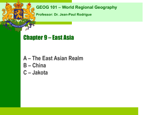 [] Chapter 9 – East Asia