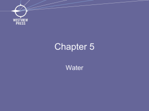 Chapter 5-Water: There`s No Substitute