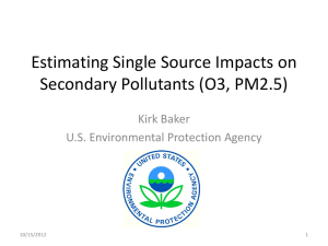 Estimating Single Source Impacts on Secondary Pollutants