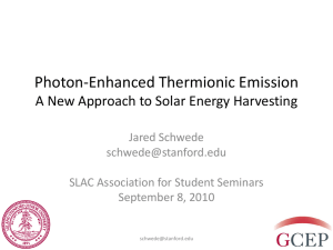 Photon-Enhanced Thermionic Emission A New Approach to