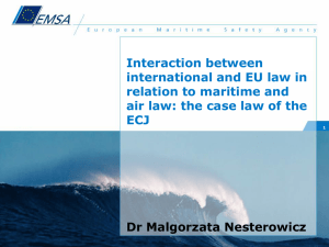 Interaction between international and EU law in relation to maritime