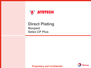 Proprietary and Confidential Direct Plating Neopact Seleo CP Plus