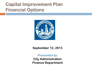 Capital Improvement Plan - City of North Lauderdale