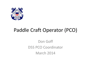 Paddle Craft Operator (PCO)