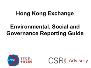 Training on ESG Reporting Guide presentation slides