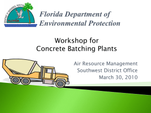 Concrete Batch Plant - Florida Department of Environmental Protection