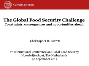 The Global Food Security Challenge: Constraints, consequences