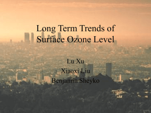 Long Term Trends of Tropospheric Ozone