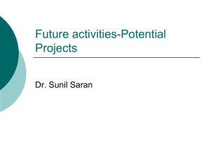 Future activities-Potential Projects