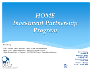 HOME Investment Partnership Program