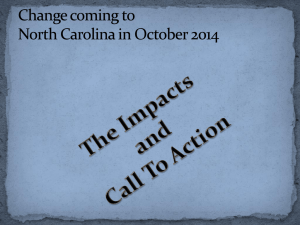North Carolina Legislation Changes
