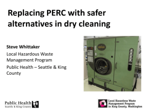 Towards a Policy to Eliminate Perchloroethylene in Dry Cleaning
