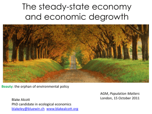 The steady-state economy and economic degrowth