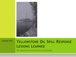 Yellowstone Oil Spill Response Lessons Learned Final