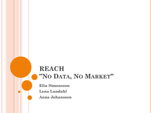 REACH *No Data, No Market*