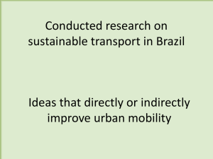 Pesquisas Realizadas sobre transporte sustentável no Brasil