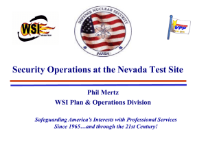 Security Operations At Nevada Test Site