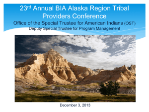 Providers Office of the Special Trustee for American Indians