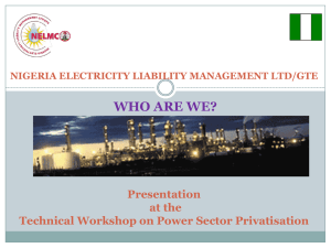 Role of NELMCO in the Power Sector Reform