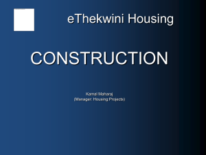 eThekwini Housing Construction By Kamal Maharaj Manager