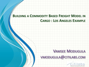 Building a Commodity Based Freight Model in Cargo
