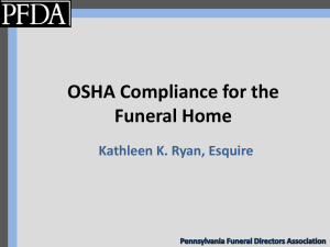OSHA Compliance for the Funeral Home