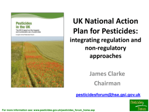 Pesticides Forum Annual Report 2012 presentation