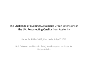 The Crisis of housing supply: the role of urban extensions