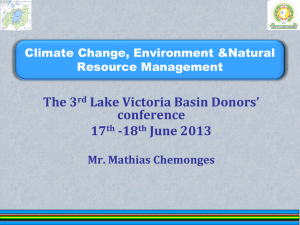 Climate Change & WRM Project Concepts