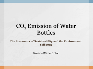 CO2 Emission of Water Bottles