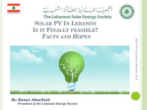 Solar Energy in Lebanon