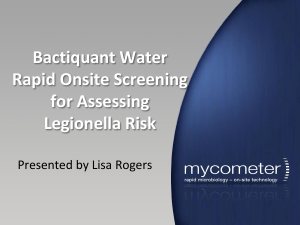 Bactiquant Water Rapid Onsite Screening for Assessing Legionella
