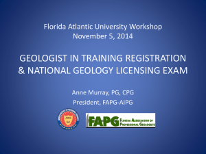 Presentation - Florida Association of Professional Geologists