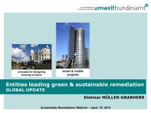 Sustainable Remediation Webinar – April, 15, 2014 - CLU-IN