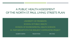 A Public health assessment of the north st. paul living streets plan
