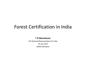 Forest Certification in India