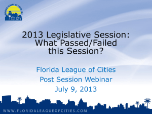 Review of the 2013 Legislative Session