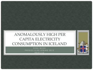 Anomalously high per capita electricity consumption in Iceland