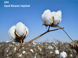 IDH – Syed Rizwan Vajahat - Better Cotton Initiative