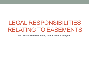 4. Legal Responsibilities Relating to Easements