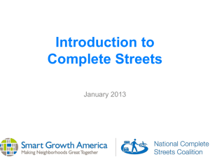 Introduction to Complete Streets PowerPoint