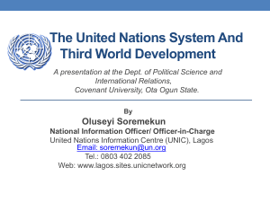 The United Nations System And Third World Development