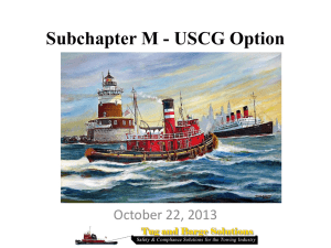 Subchapter M USCG OPTION - Tug and Barge Solutions